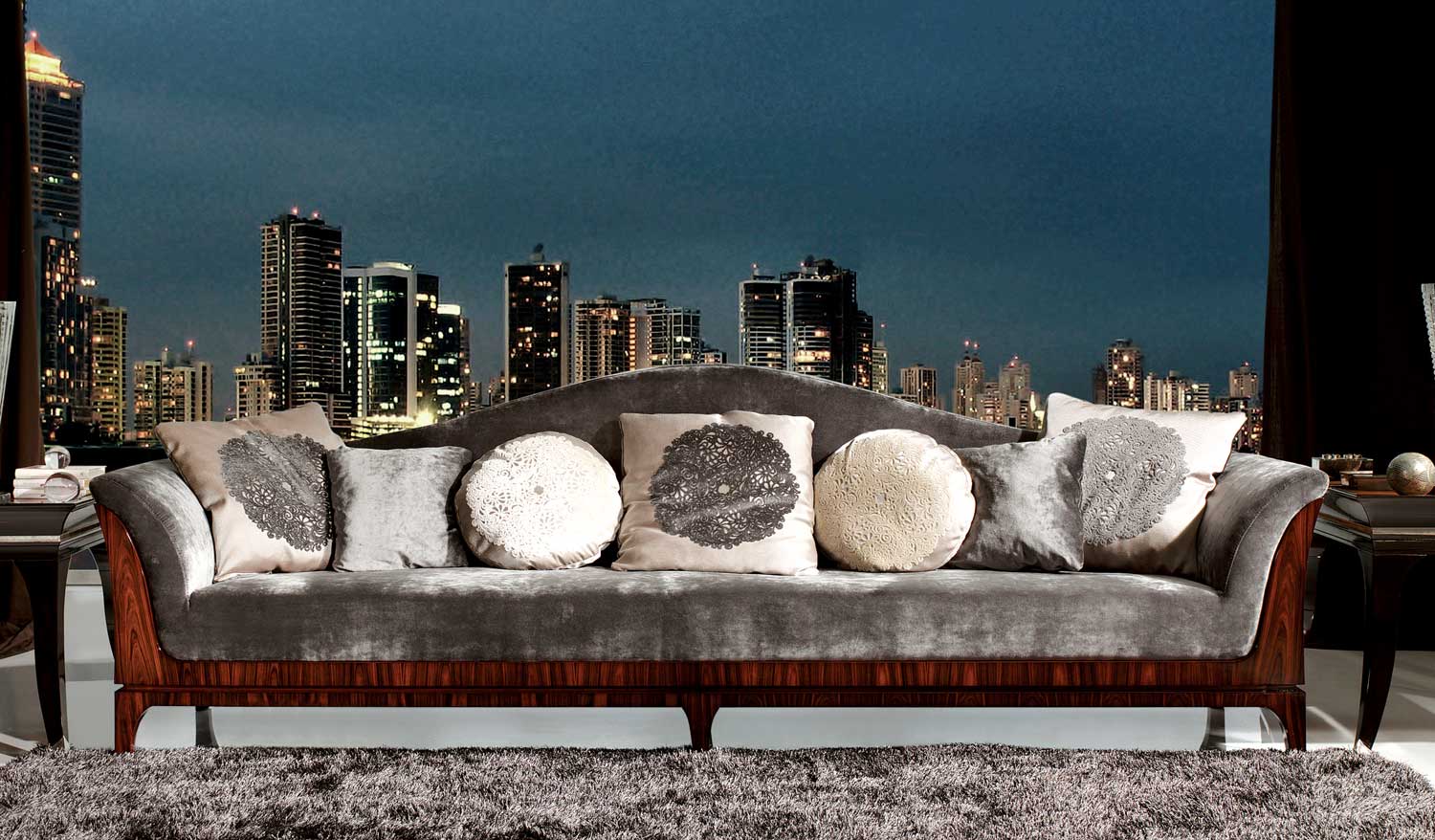 TM-04-3 Bohemian Rosewood Sofa - Image 1