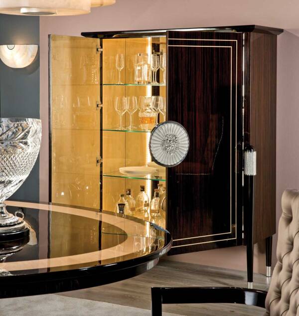 TM-2000 Makassar Ebony Bar Cabinet