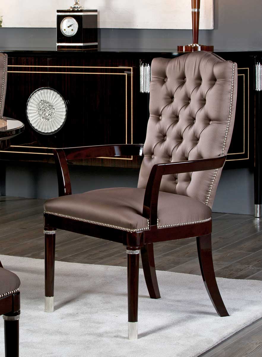 TM-301 Makassar Ebony Arm Chair - Image 1