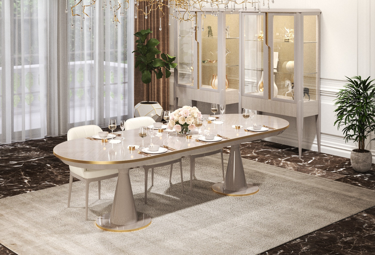 VG-6003-GRY Dining Table - Image 2