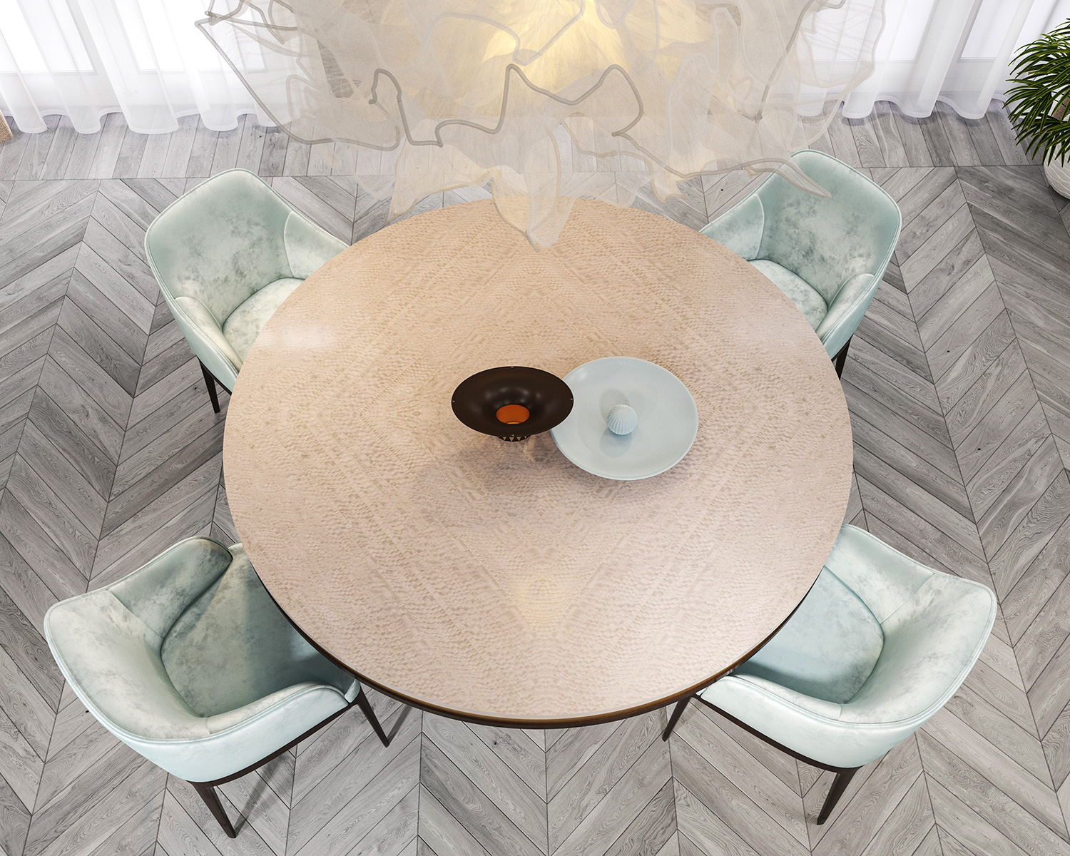 VG-6059 Round Dining Table - Image 3