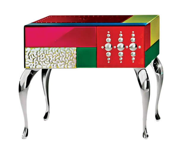 AV-7030-C Multicolored Mirrored Night Stand