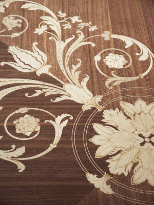 AC-307329-R25 Dining Table with Inlaid Top - Image 3
