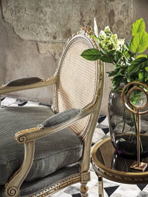 AC-5509 Louis XV Vienna Straw Armchair - Image 3