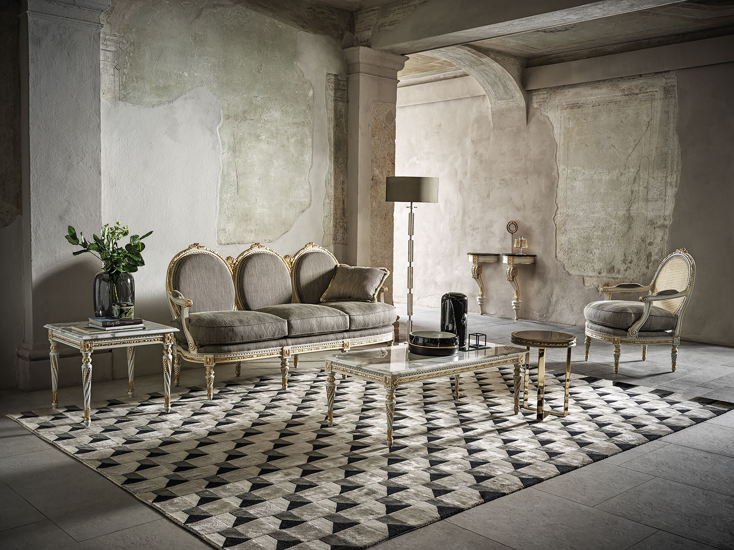 AC-5509 Louis XV Vienna Straw Armchair - Image 2