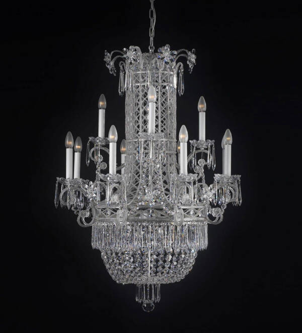 BL-185 Imperial 12-Light Crystal Chandelier