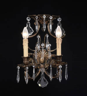 BL-193WS Two-Light Crystal Wall Sconce