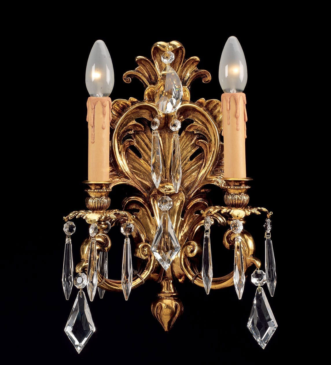 BL-196WS Two-Light Crystal Wall Sconce - Image 1
