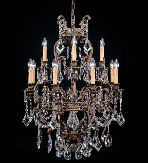 BL-198 12-Light Baroque Chandelier