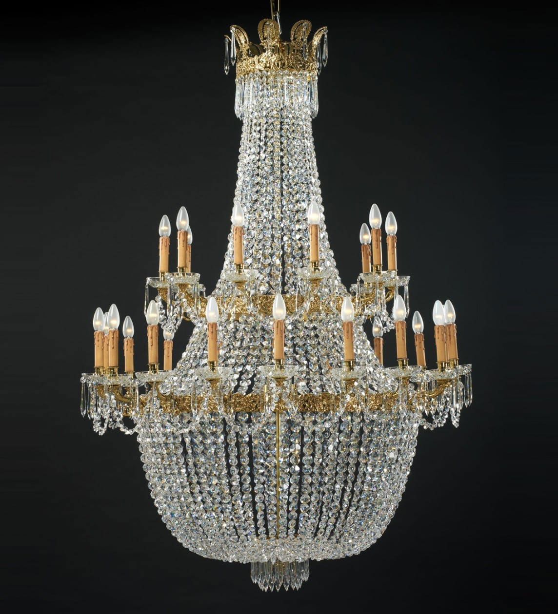 BL-222 28-Light Majestic Empire Crystal Chandelier - Image 1