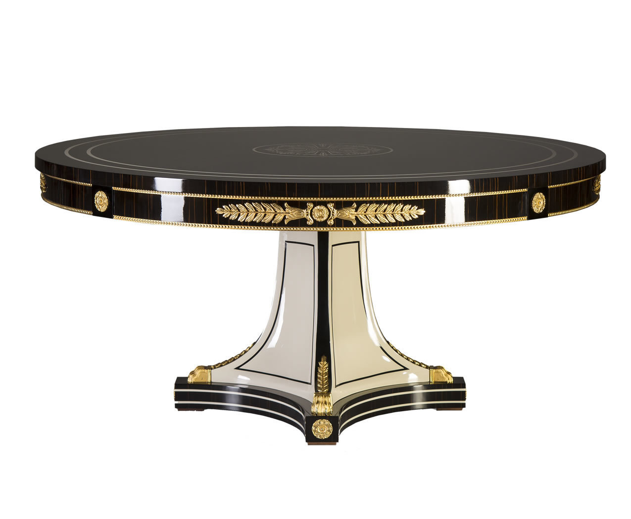 TM-81401 Round Dining Table with Lazy Susan - Image 1