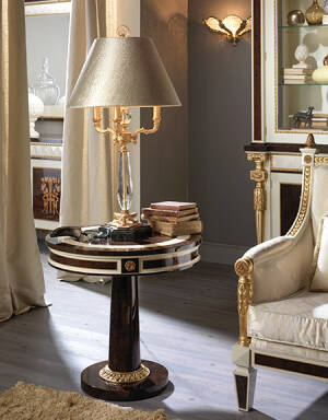 TM-8615 Walnut Burl Lamp table - Image 2