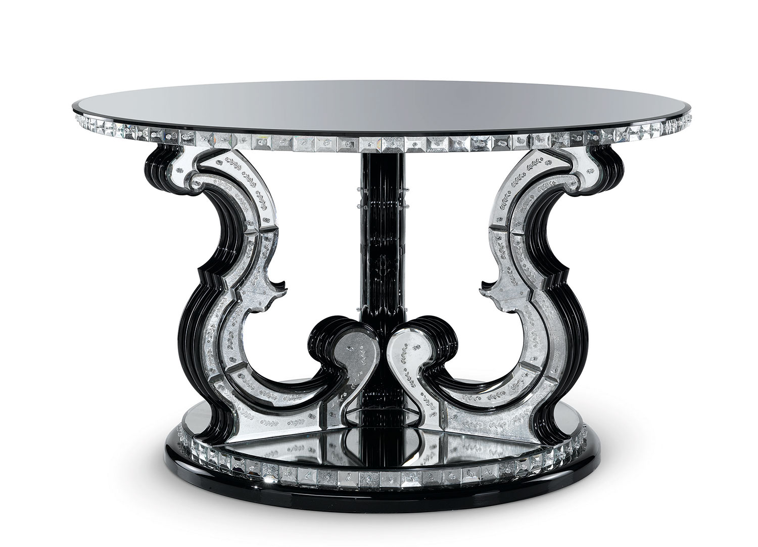 AV-2007 Round Mirrored Dining Table - Image 1