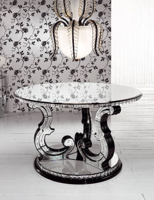AV-2007 Round Mirrored Dining Table - Image 2