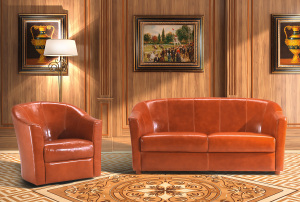 OR-250-2S Contemporary Leather Love Seat - Image 2