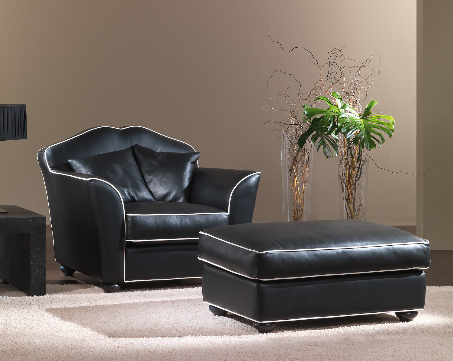 OR-248-O Transitional Leather Ottoman - Image 2