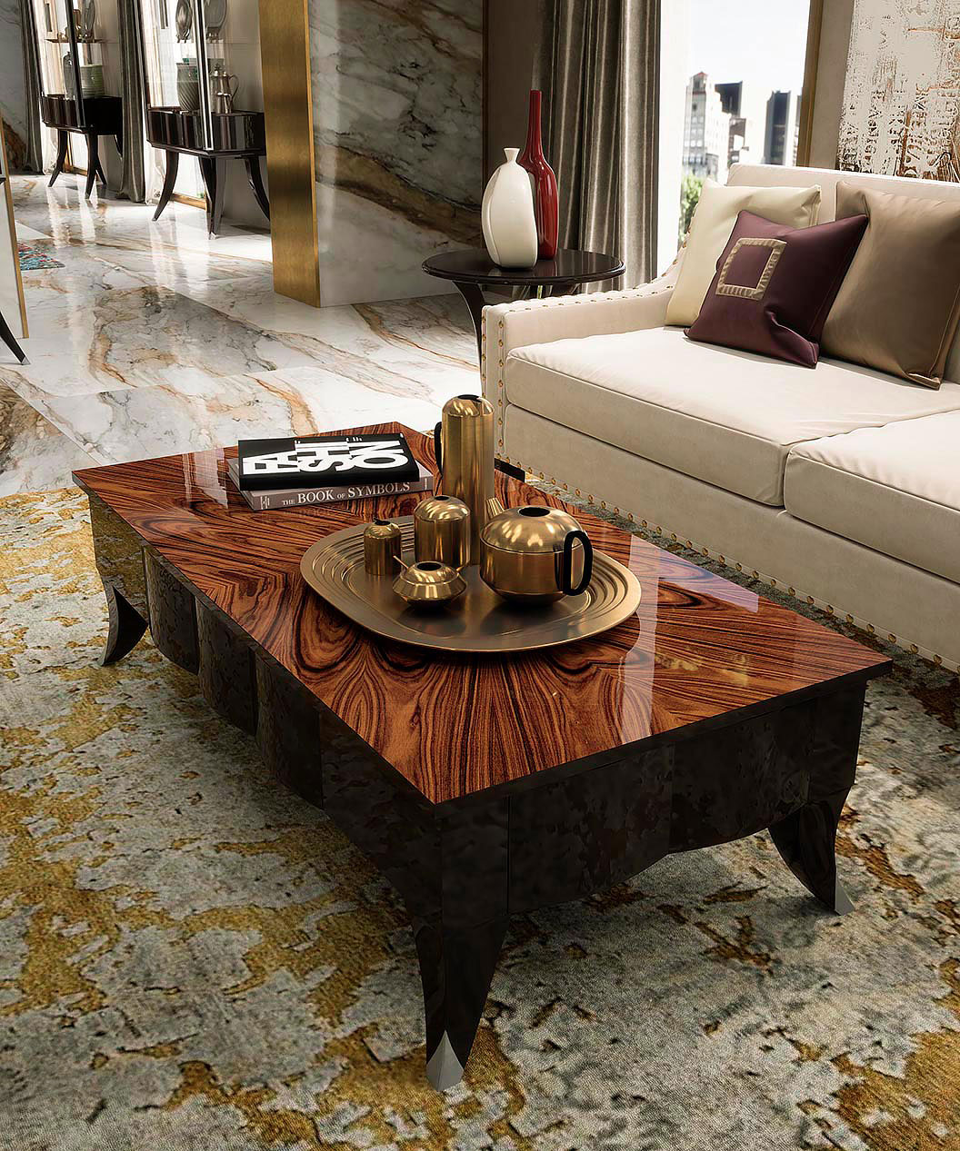 VG-6001 Rosewood Coffee Table - Image 2