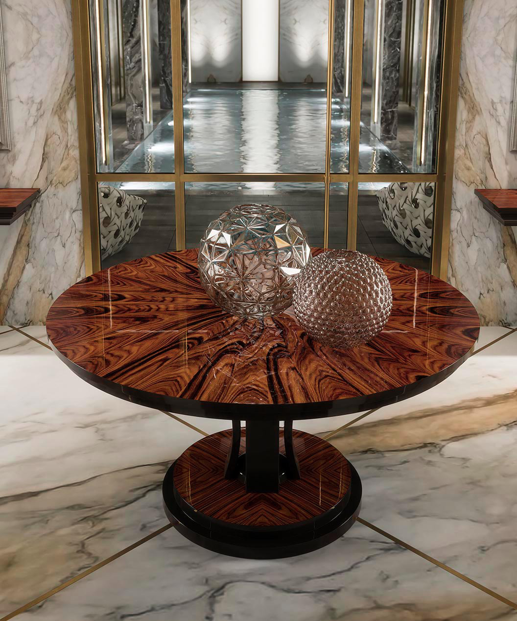 VG-3006 Rosewood Round Dining Table - Image 3