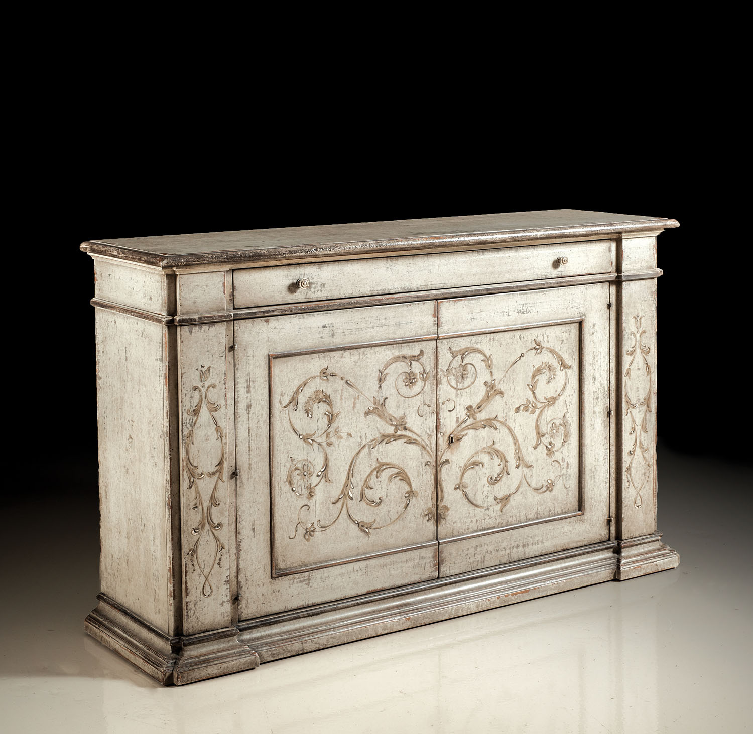 PM-3300-L Hand Painted Sideboard - Grey finish - Image 1