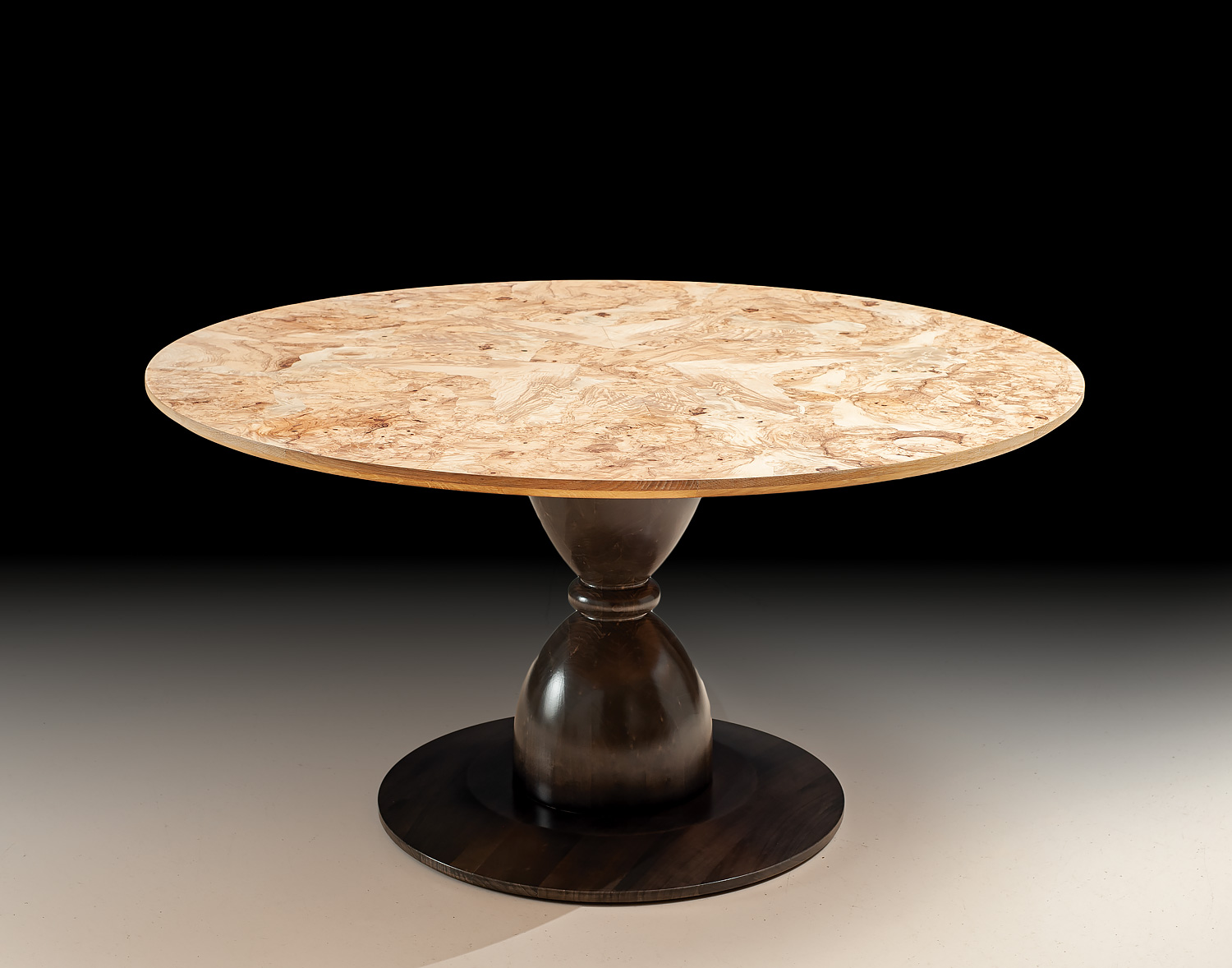 PM-T150 Burl Top Round Table - Image 1