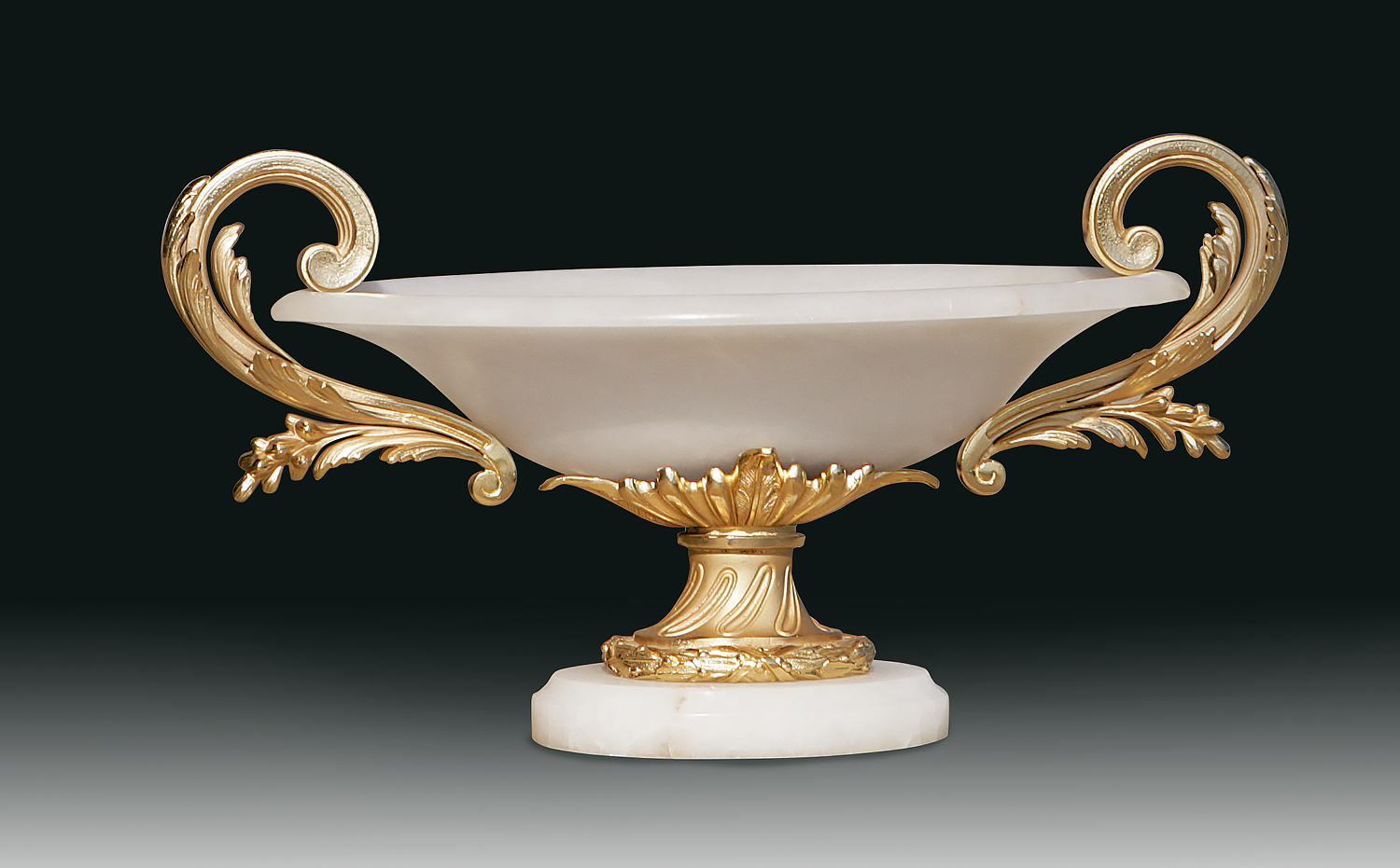 M-A117 White Alabaster Centerpiece - Image 1