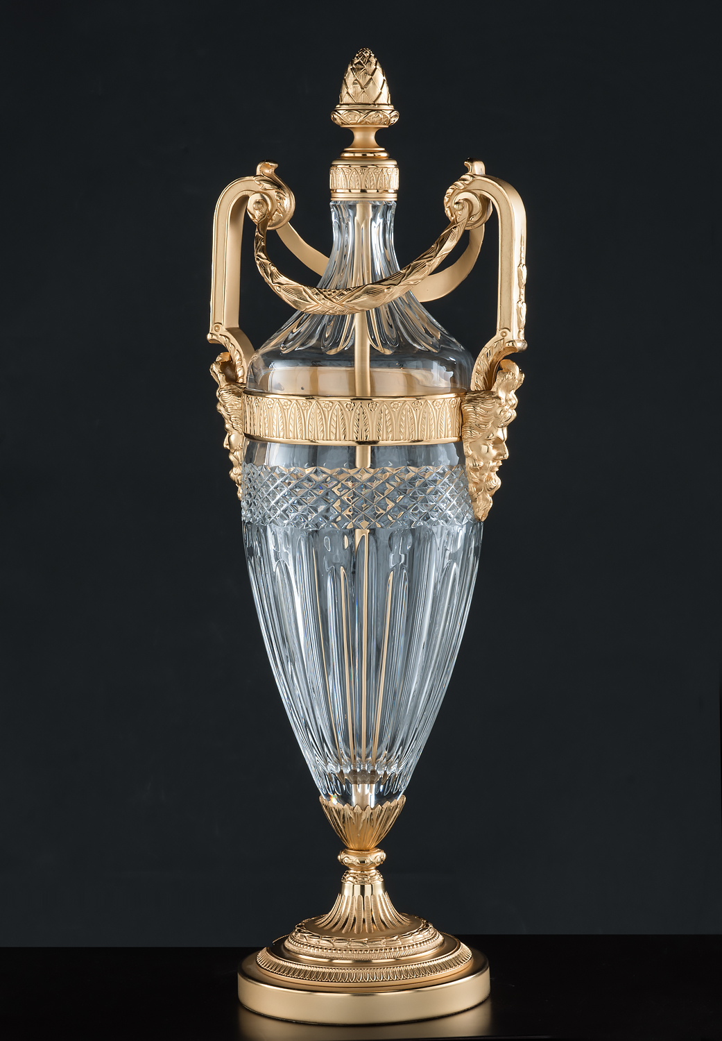 M-A139-0 Clear Crystal Urn - Image 1