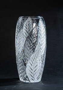 CEV-110099TR Clear Satin Crystal Vase