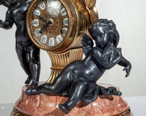 F-OB-30 Breccia Marble Mantle Clock - Image 2