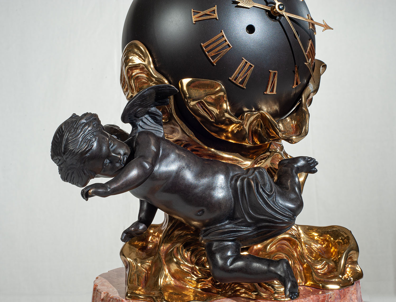 F-OB-80B Breccia Marble Mantle Clock - Image 2