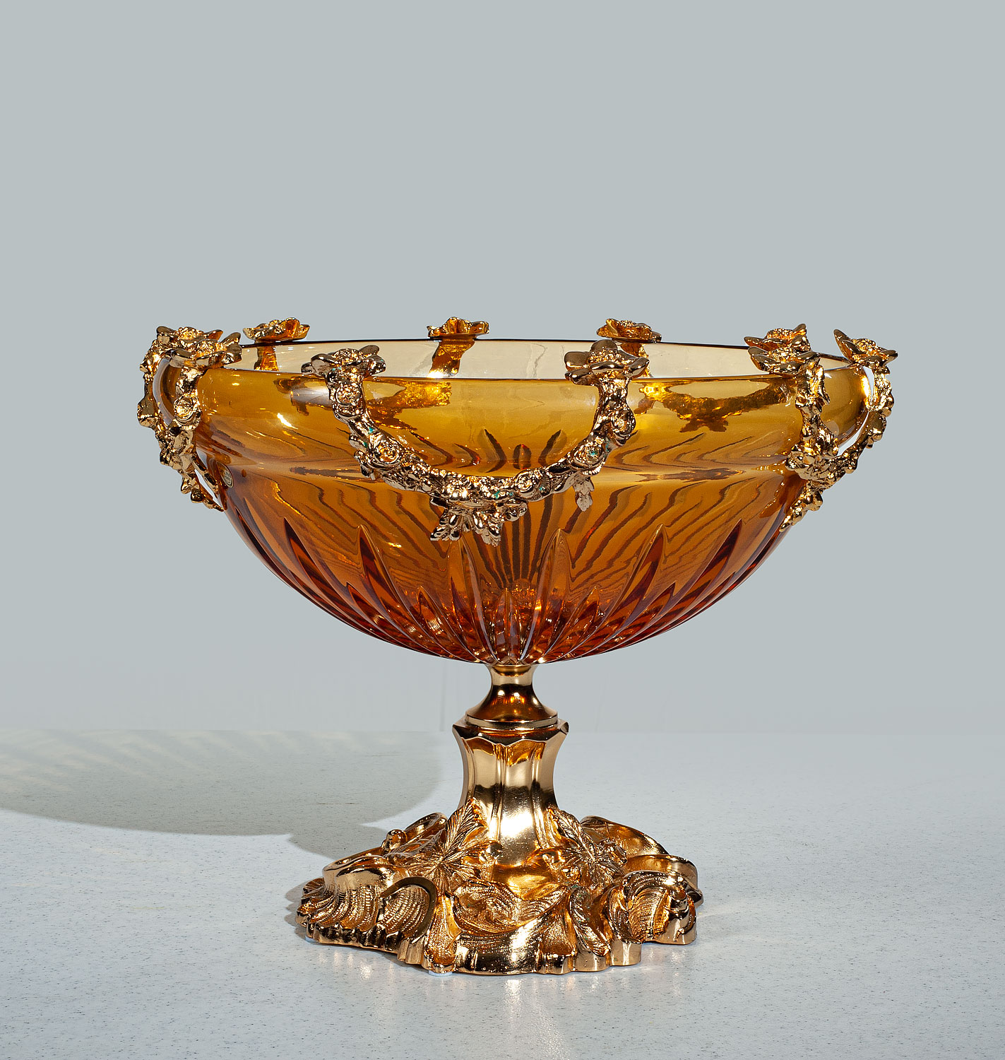 V-1316 Amber Compote - Image 1