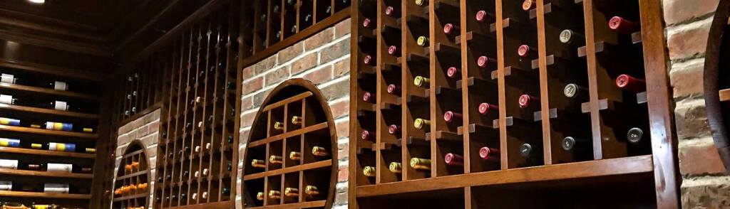 Rustic Italian Bar, Wine Cellar & Custom Cabinetry