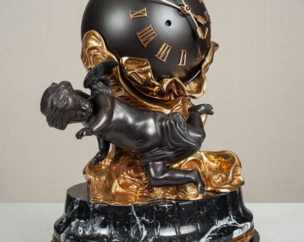 F-OB-80 Marquinia Marble Mantel Clock
