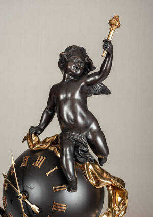 F-OB-80 Marquinia Marble Mantel Clock - Image 3