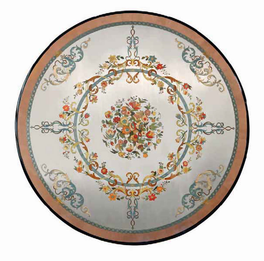 MN-822 Italian Intarsia Dining Table - Image 5