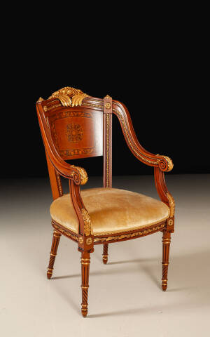 GL-DM-12 Inlaid Louis XVI arm chair
