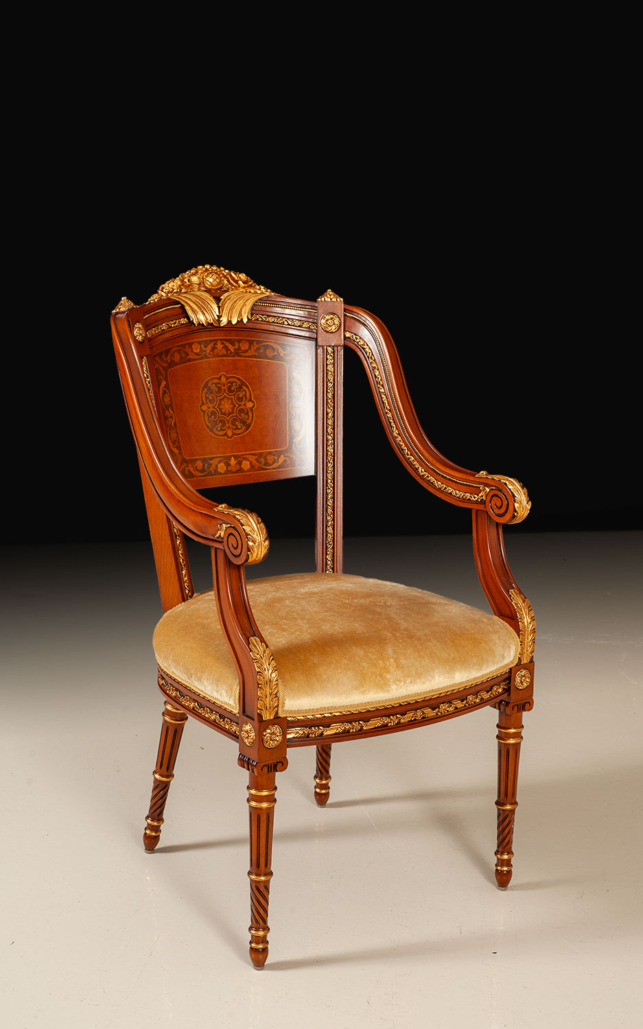 GL-DM-12 Inlaid Louis XVI arm chair - Image 1
