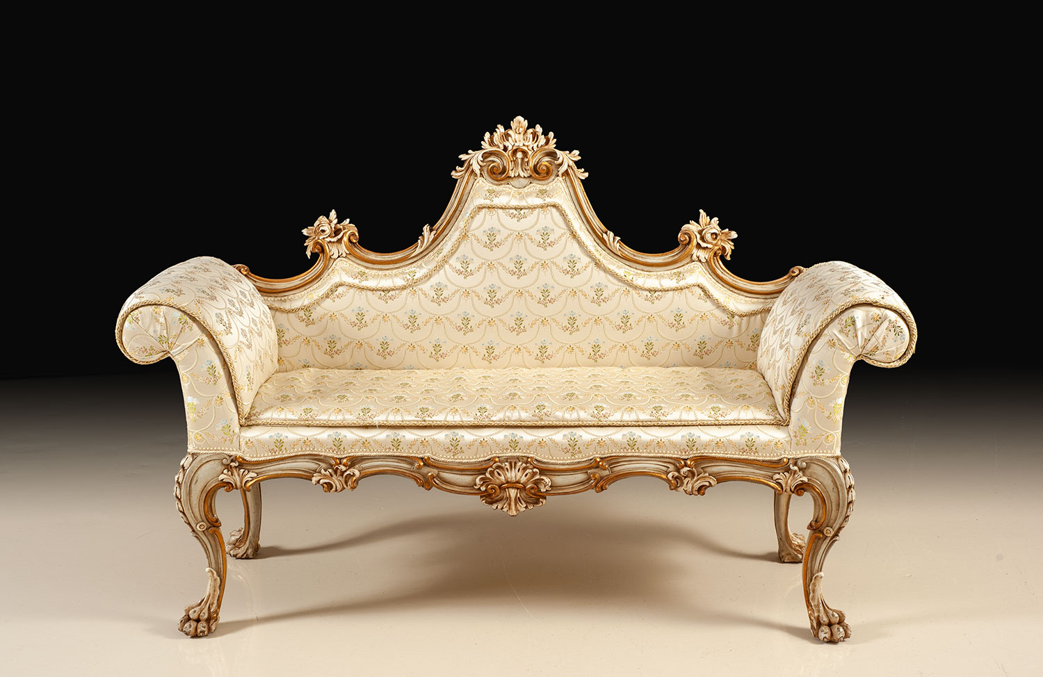 GL-DM-13 Antique painted Italian bench - Image 1