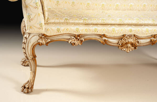 GL-DM-13 Antique painted Italian bench