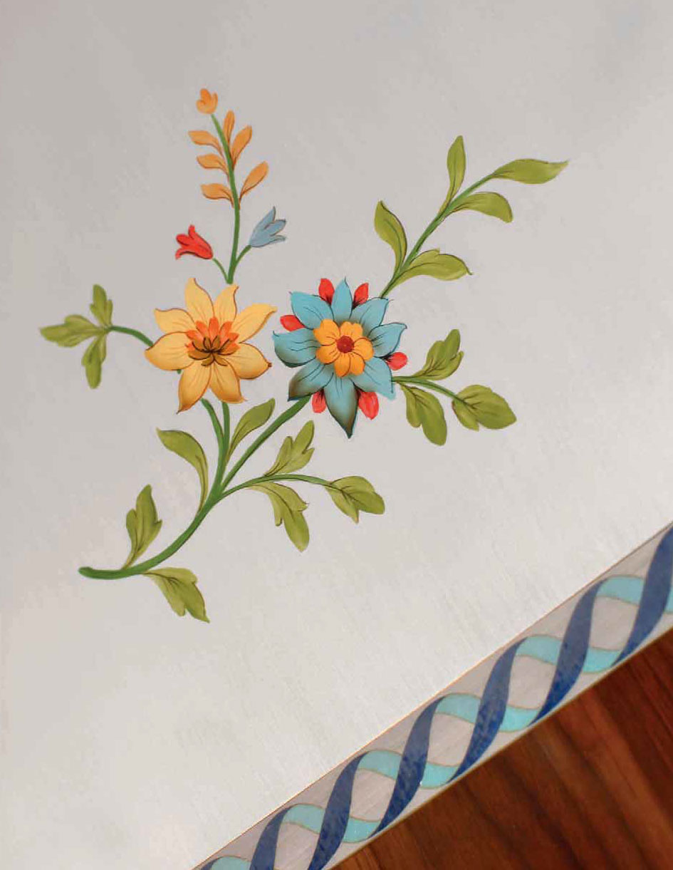 MN-A-801 Italian Intarsia Dining Table - Image 2