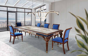 MN-A-801 Italian Intarsia Dining Table - Image 3