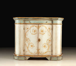 BAR-110 Hand-painted credenza with gold leaf