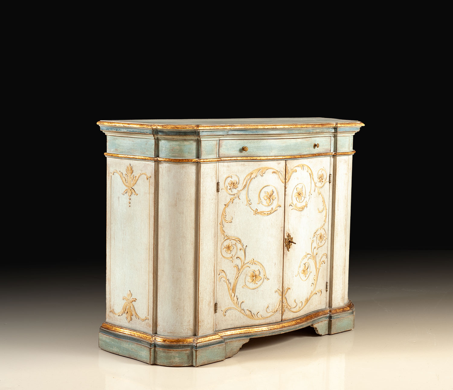 BAR-110 Hand-painted credenza with gold leaf - Image 2