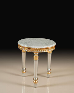 CAP-296 Gilded Carrara marble lamp table