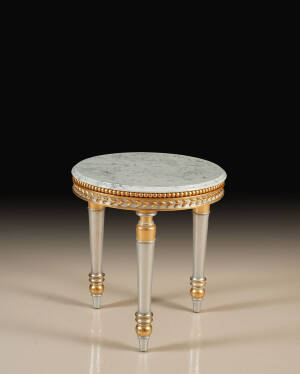 CAP-296 Gilded Carrara marble lamp table