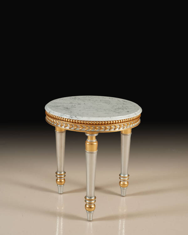 CAP-296 Gilded Carrara marble lamp table