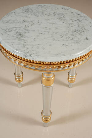 CAP-296 Gilded Carrara marble lamp table - Image 2