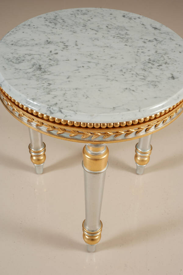 CAP-296 Gilded Carrara marble lamp table