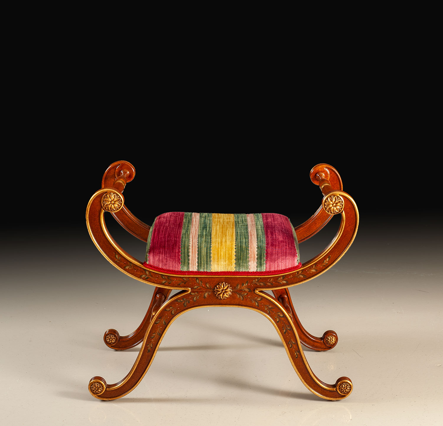 GL-484 Cherry dressing table bench - Image 1