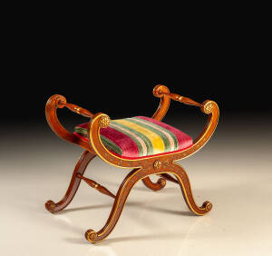 GL-484 Cherry dressing table bench - Image 2