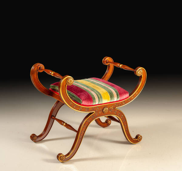 GL-484 Cherry dressing table bench